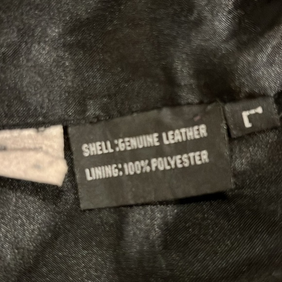 Winlit Vintage Black Leather Womens Jacket, size L - Picture 6 of 9